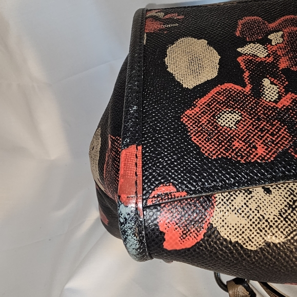 Authentic Coach Mini Crosby Floral Printed Leather Satchel Bag (33856)-rare - Picture 11 of 11